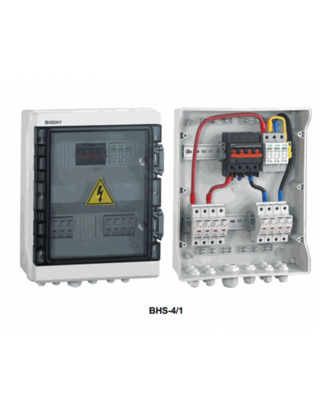 Caja combinadora BENY de Corriente Continua de 4 entradas con protecciones