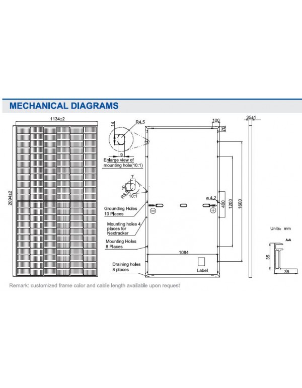 dimensiones JA solar 495W