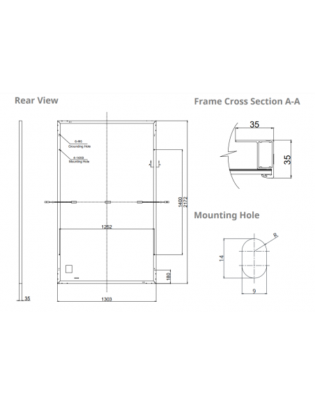Dimensions Canadien Solaire HiKu7 Mono PERC 590Wc