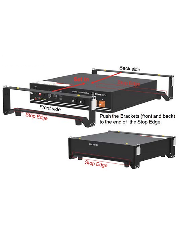 Brackets per batterie Pylontech 2.4 kWh
