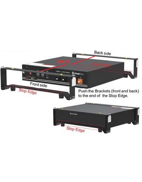Brackets for Pylontech lithium batteries 2.4kWh