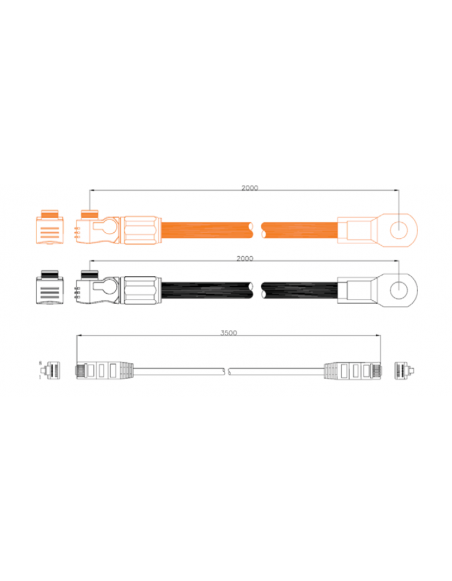 Pacote de cabos para bateria de lítio HV - Pylontech
