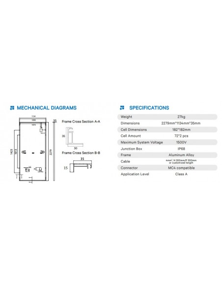 Palette (31 unités) - Panneau Solaire Leapton Mono 550W [S]