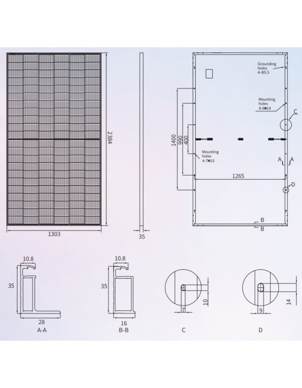 Solar panel  Jinergy Mono PERC 660Wp