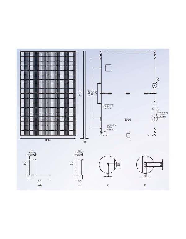 Panel solar Jinergy Mono PERC 400Wp Full BLACK