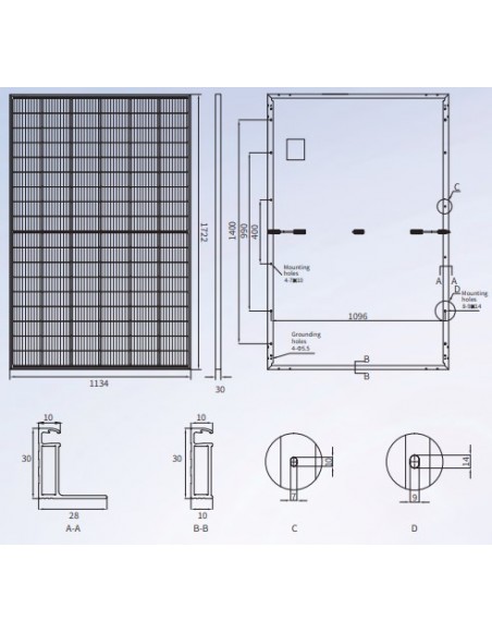 Panel solar Jinergy Mono PERC 400Wp Full BLACK