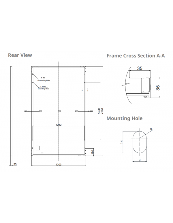 Dimensions Canadien Solaire HiKu7 Mono PERC 590Wc
