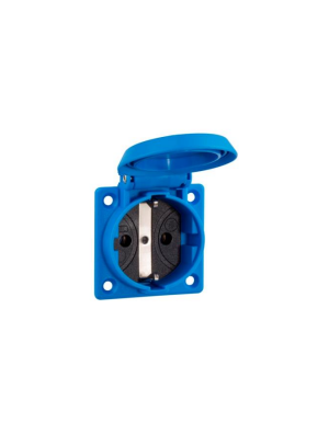 Base Schuko trascuadro, azul