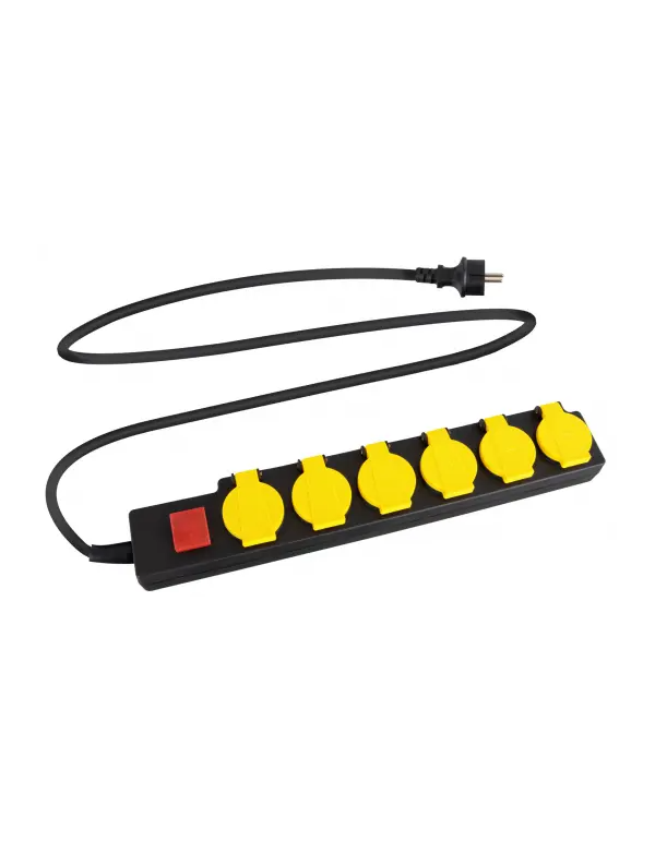 Profil 6 Steckdosen + Anschluss