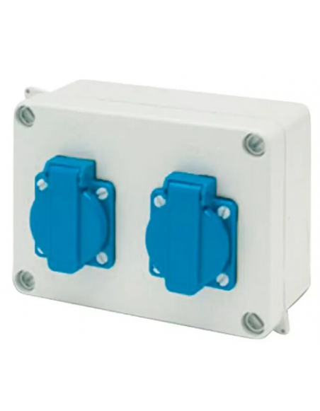 Scatola portaprese Z 39.S2 (2 Schuko IP54)