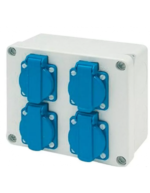 Scatola portaprese Z 41.S4 (4 Schuko IP54)